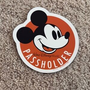 Disney Mickey Mouse Passholder magnet - Orange and Black